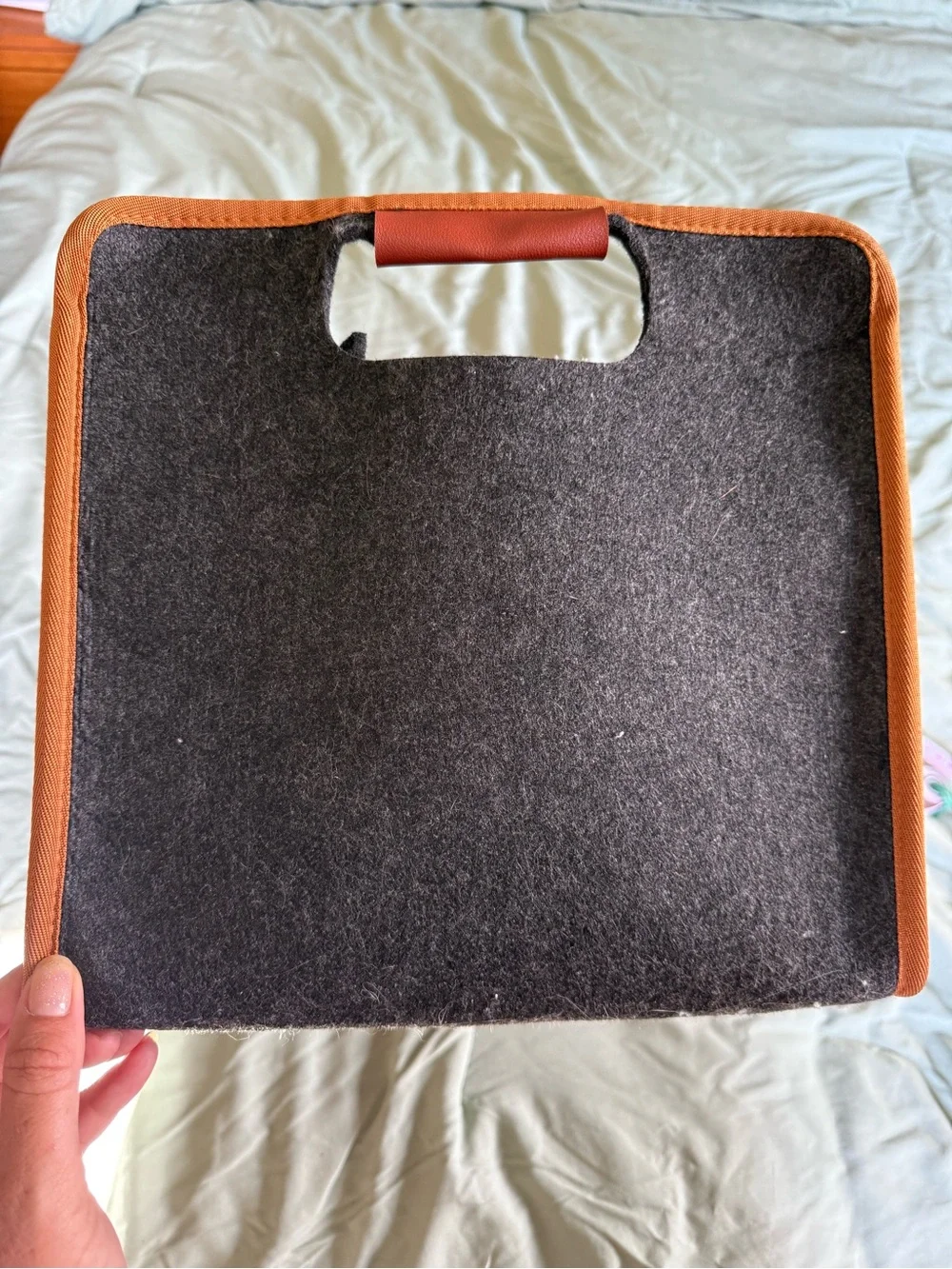 Large Felt Storage Organizer Caddy with Removable Dividers